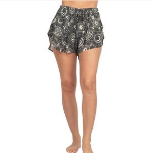 Lakhays Green Celestial Vintage Shorts Natural Feel Lightweight Linen Inspo M/L